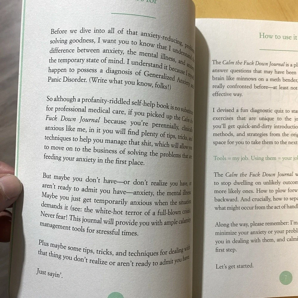 Calm the Fck Down Journal: Practical Ways to Stop Worrying and Take Control of Y